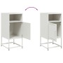 Bedside tables 2 units white steel 36x39x78 cm by , Nightstands - Ref: Foro24-846577, Price: 110,99 €, Discount: %