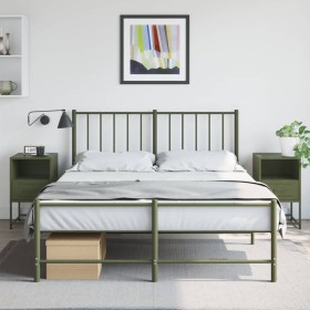 Mesitas de noche 2 unidades acero verde oliva 36x39x60,5 cm de , Mesitas de noche - Ref: Foro24-846563, Precio: 106,99 €, Des...