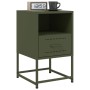 Bedside tables 2 units olive green steel 36x39x60.5 cm by , Nightstands - Ref: Foro24-846563, Price: 106,50 €, Discount: %