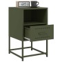 Bedside tables 2 units olive green steel 36x39x60.5 cm by , Nightstands - Ref: Foro24-846563, Price: 106,50 €, Discount: %