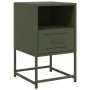 Bedside tables 2 units olive green steel 36x39x60.5 cm by , Nightstands - Ref: Foro24-846563, Price: 106,50 €, Discount: %