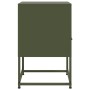 Bedside tables 2 units olive green steel 36x39x60.5 cm by , Nightstands - Ref: Foro24-846563, Price: 106,50 €, Discount: %