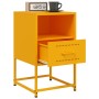 Bedside tables 2 units mustard yellow steel 36x39x60.5 cm by , Nightstands - Ref: Foro24-846561, Price: 106,50 €, Discount: %