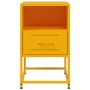 Bedside tables 2 units mustard yellow steel 36x39x60.5 cm by , Nightstands - Ref: Foro24-846561, Price: 106,50 €, Discount: %