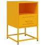 Bedside tables 2 units mustard yellow steel 36x39x60.5 cm by , Nightstands - Ref: Foro24-846561, Price: 106,50 €, Discount: %