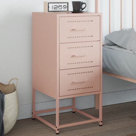 Pink steel bedside table 36x39x78 cm by , Nightstands - Ref: Foro24-846580, Price: 86,03 €, Discount: %