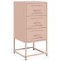 Pink steel bedside table 36x39x78 cm by , Nightstands - Ref: Foro24-846580, Price: 86,03 €, Discount: %