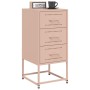 Pink steel bedside table 36x39x78 cm by , Nightstands - Ref: Foro24-846580, Price: 86,03 €, Discount: %