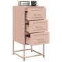 Pink steel bedside table 36x39x78 cm by , Nightstands - Ref: Foro24-846580, Price: 86,03 €, Discount: %