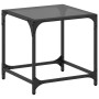 Black glass and steel coffee table 40x40x40 cm by , Coffee table - Ref: Foro24-845960, Price: 36,58 €, Discount: %