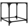 Black glass and steel coffee table 40x40x40 cm by , Coffee table - Ref: Foro24-845960, Price: 36,58 €, Discount: %