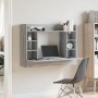 Wall-mounted desk in gray Sonoma engineered wood, 105x48x75 cm. by , Desks - Ref: Foro24-847973, Price: 73,45 €, Discount: %