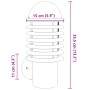 Außenlampen, 2 Stück, aus silbernem Edelstahl. von , Außenbeleuchtung - Ref: Foro24-4006249, Preis: 60,99 €, Rabatt: %