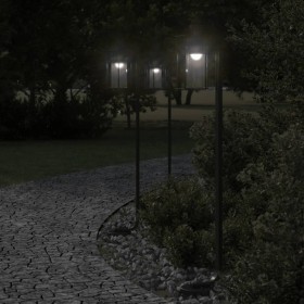 Outdoor floor lamp stainless steel black 100 cm by , Outdoor lighting - Ref: Foro24-4006347, Price: 41,99 €, Discount: %