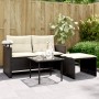 Gartensofa-Set mit 3-teiligen Kissen aus schwarzem Kunststoff-Rattan von , Outdoor-Sofas - Ref: Foro24-365457, Preis: 209,08 ...