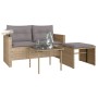 Garden sofa set with beige cushions 3 pieces PE rattan by , Outdoor sofas - Ref: Foro24-365462, Price: 214,85 €, Discount: %