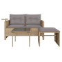 Garden sofa set with beige cushions 3 pieces PE rattan by , Outdoor sofas - Ref: Foro24-365462, Price: 214,85 €, Discount: %