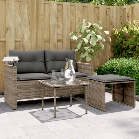 3-piece garden sofa set with gray synthetic rattan cushions by , Outdoor sofas - Ref: Foro24-365460, Price: 215,15 €, Discoun...