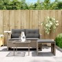 Gartensofa-Set 3-teilig mit grauen Kissen aus synthetischem Rattan von , Outdoor-Sofas - Ref: Foro24-365460, Preis: 215,15 €,...