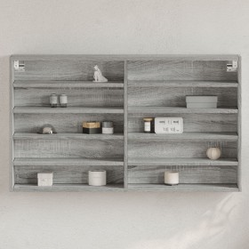 Vitrina de madera de ingeniería gris Sonoma 100x15x58 cm de , Estantes y estanterías - Ref: Foro24-847931, Precio: 55,99 €, D...