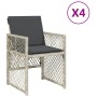 Gartensofas mit Kissen 4 Stück Kunststoff-Rattan Hellgrau von , Gartenstühle - Ref: Foro24-364954, Preis: 209,96 €, Rabatt: %