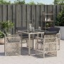 Gartensofas mit Kissen 4 Stück Kunststoff-Rattan Hellgrau von , Gartenstühle - Ref: Foro24-364954, Preis: 209,96 €, Rabatt: %