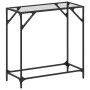 Mesa consola superficie vidrio transparente acero 80x35x81 cm de , Mesas consola - Ref: Foro24-846018, Precio: 49,79 €, Descu...