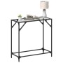 Mesa consola superficie vidrio transparente acero 80x35x81 cm de , Mesas consola - Ref: Foro24-846018, Precio: 49,79 €, Descu...