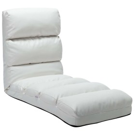 Folding white synthetic leather floor lounger by vidaXL, Daybeds - Ref: Foro24-325246, Price: 189,18 €, Discount: %