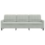 Sofá de 3 plazas terciopelo gris claro 210 cm de , Sofás - Ref: Foro24-4007644, Precio: 311,09 €, Descuento: %