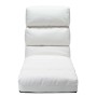 Tumbona de suelo plegable de cuero sintético blanco de vidaXL, Divanes - Ref: Foro24-325246, Precio: 189,18 €, Descuento: %