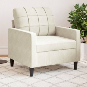 Cream velvet armchair, 60 cm by , Sofas - Ref: Foro24-4007612, Price: 155,17 €, Discount: %