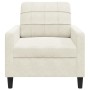 Sillón de terciopelo color crema 60 cm de , Sofás - Ref: Foro24-4007612, Precio: 154,99 €, Descuento: %