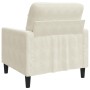 Sillón de terciopelo color crema 60 cm de , Sofás - Ref: Foro24-4007612, Precio: 154,99 €, Descuento: %