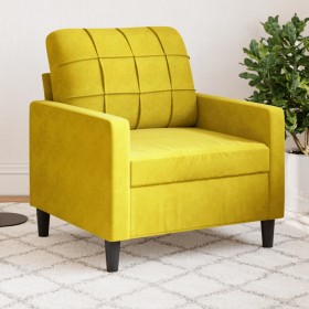 Yellow velvet armchair 60 cm by , Sofas - Ref: Foro24-4007610, Price: 151,99 €, Discount: %