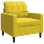 Sillón de terciopelo amarillo 60 cm de , Sofás - Ref: Foro24-4007610, Precio: 133,00 €, Descuento: %