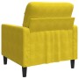 Sillón de terciopelo amarillo 60 cm de , Sofás - Ref: Foro24-4007610, Precio: 151,99 €, Descuento: %