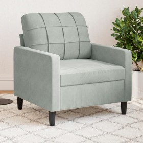 Light gray velvet armchair 60 cm by , Sofas - Ref: Foro24-4007604, Price: 149,06 €, Discount: %