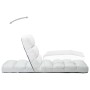 Tumbona de suelo plegable de cuero sintético blanco de vidaXL, Divanes - Ref: Foro24-325246, Precio: 189,18 €, Descuento: %