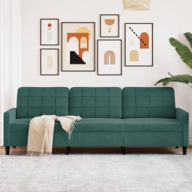 3-seater dark green velvet sofa 210 cm by , Sofas - Ref: Foro24-4007646, Price: 293,78 €, Discount: %