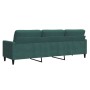 Dreisitzer-Sofa aus dunkelgrünem Samt, 210 cm von , Sofas - Ref: Foro24-4007646, Preis: 294,08 €, Rabatt: %