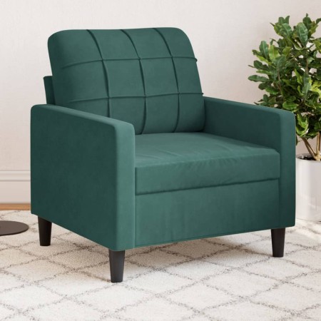 Dark green velvet armchair 60 cm by , Sofas - Ref: Foro24-4007606, Price: 153,39 €, Discount: %