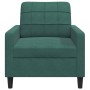 Dark green velvet armchair 60 cm by , Sofas - Ref: Foro24-4007606, Price: 153,39 €, Discount: %