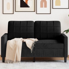 2-seater black velvet sofa 120 cm by , Sofas - Ref: Foro24-4007619, Price: 211,25 €, Discount: %