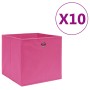 Aufbewahrungsboxen 10 Stück Vliesstoff rosa 28x28x28 cm von vidaXL, Aufbewahrungskörbe - Ref: Foro24-325205, Preis: 40,58 €, ...