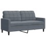 Zweiplätziges Samtsofa in dunkelgrau, 140 cm. von , Sofas - Ref: Foro24-4007625, Preis: 229,31 €, Rabatt: %