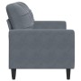 Zweiplätziges Samtsofa in dunkelgrau, 140 cm. von , Sofas - Ref: Foro24-4007625, Preis: 229,31 €, Rabatt: %