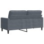 Zweiplätziges Samtsofa in dunkelgrau, 140 cm. von , Sofas - Ref: Foro24-4007625, Preis: 229,31 €, Rabatt: %