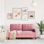 Zweiplätziges Sofa aus rosa Samtstoff, 140 cm. von , Sofas - Ref: Foro24-4007627, Preis: 221,99 €, Rabatt: %