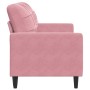 Zweiplätziges Sofa aus rosa Samtstoff, 140 cm. von , Sofas - Ref: Foro24-4007627, Preis: 221,48 €, Rabatt: %